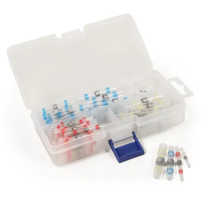 Imagen del producto de Kit de conectores de soldadura McPower, de 100 piezas, en caja de surtido