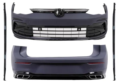 Productafbeelding van Bodykit voor VW Golf VIII Hatchback Mk8 MQB 2020-2023, met bumpers in R-Line design.
