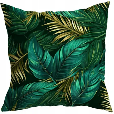 Obrázek produktu pro Dekorativní povlak na polštář 45x45 cm, motiv listů