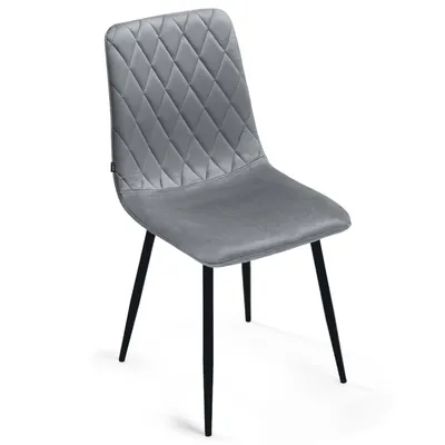 Produktbild von Lina® Elisia Esszimmerstuhl im modernen Design - Samt - Bequemer Stuhl für Ihr Esszimmer, hochwertiger Stoff, ergonomische Form - 1er Set - Grau