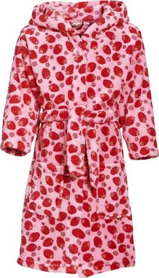 Produktbild von Playshoes Fleece-Bademantel Erdbeeren, in rosa, Größe 122/128
