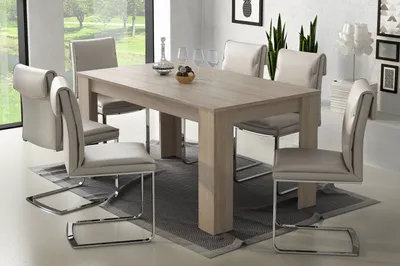 Produktbild von Ausziehbarer Esstisch, Ausziehbare Konsole, Moderner Tisch mit Auszug, 140 / 200x88h75 cm, Farbe Ulme hell