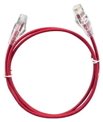 Produktbild von Elfcam - Set mit 20 ultradünnen Cat6A Ethernet Patchkabeln Rot, 10 Gbit/s, 28 AWG, UTP, Ø3,6 mm, 500 MHz, reines Kupfer, für Rechenzentren, 15 m