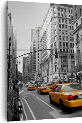 Produktbild von Bild auf Leinwand - Leinwandbild - Einteilig - Amerika New York City Straße - 70x100cm - Wand Bild - Wanddeko - Wandbilder - Leinwanddruck - Wanddekoration - Leinwand bilder - Wandbild - PA70x100-0445