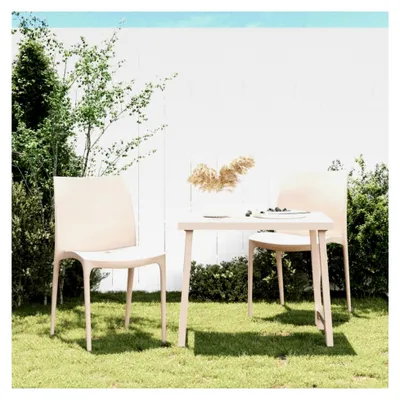 Produktbild von Gartenstühle, 2 Stück, cremefarben, 50 x 46 x 80 cm, Polypropylen
