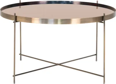 Obrázek produktu pro Couchtisch >Venezia< in Messing, Glas - 70x40x70cm (BxHxT)