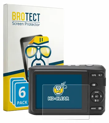 Produktbild von 6x Für Kodak Pixpro FZ45 Schutzfolie BROTECT Displayschutz Display Schutz Folie Klar Transparent