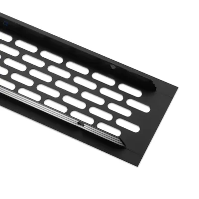 Zdjęcie produktu dla Kratka wentylacyjna meblowa czarna 80x480 mm kratka meblowa