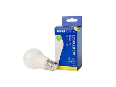 Obrázek produktu pro Tesla - LED žárovka BULB, E27, 5W, 230V, 500lm, 25 000h, 3000K teplá bílá, 220st