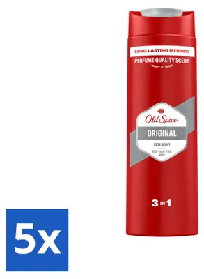 Produktbild von 5 x Old Spice Original 3-in-1 Duschgel - 400 ml - Vorteilspackung - 5 Stücke