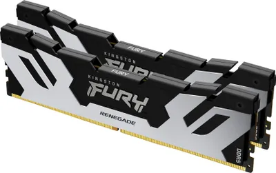 Zdjęcie produktu dla Kingston Technology FURY 32GB 8000MT/s DDR5 CL38 DIMM (Zestaw 2) Renegade Silver XMP, 32 GB, 2 x 16 GB, DDR5, 288-pin DIMM