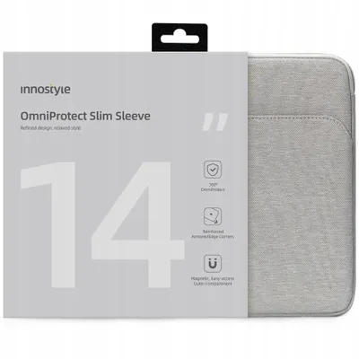 Immagine prodotto di Innostyle Borsa Per Laptop 14" Custodia Impermeabile Omniprotect Slim Grigio