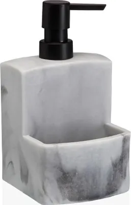 Productafbeelding van Zeepdispenser Versa, wit, keramisch hars, 10,3 x 18,5 x 10,3 cm