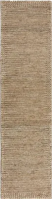 Imagen del producto de Alfombra Běhoun, diseño Drew, borde trenzado, color natural, 60x230 cm