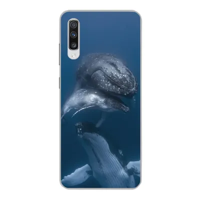 Produktbild von MuchoWow® Handyhülle Schutzhülle Hülle für Samsung Galaxy A70 Wale - Meer - Familie Silikon Softcase Handy Hülle - Schutzhaube