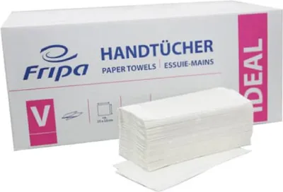 Immagine prodotto di Fripa 4031101 Handtücher Ideal - Zick-Zack-Falzung, 1-lagig, weiß, 20 x 250 Blatt