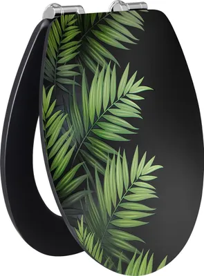 Produktbild von Primaster WC-Sitz mit Absenkautomatik Palme schwarz
