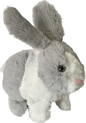 A plush toy rabbit on a white background.