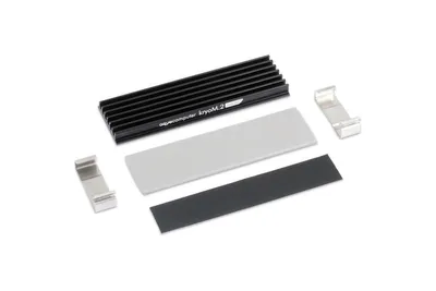 Produktbild von aqua computer kryoM.2 micro Passivkühler für M.2 2280 SSD
