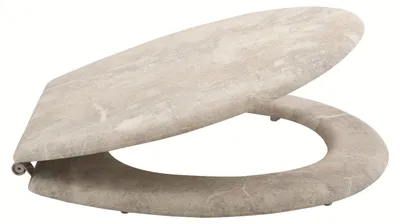 Produktbild von MSV WC Sitz Toilettendeckel MDF Holzkern "Stonehenge" Scharniere aus Edelstahl