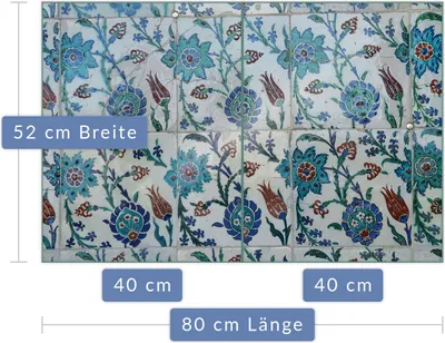 Produktbild von Herdabdeckplatte Abdeckung Glaskeramikfeld Abdeckplatte 2-Teilig 80x52 Blau Schutz