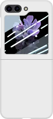 Imagen del producto de Funda de König Design compatible con Samsung Galaxy Z Flip5 5G, de plástico blando, para teléfono móvil - Funda para teléfono, color blanco