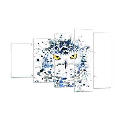 Produktbild von Bilder auf glas - Mode Design Eule Aquarell - 100x60cm - Glasbilder - Wandbilder - Kunstdruck - zum Aufhängen bereit - Wanddekoration aus Glas - Glas Bilder - Wandbild auf Glas - GEG100x60-2838