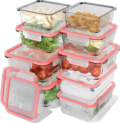 Produktbild von classbach® Frischhaltedosen Glas mit Deckel | 9er Set | für Mikrowelle Spülmaschine Gefrierfach Ofen geeignet | Meal Prep Boxen Glas | C-FHD 4011 G