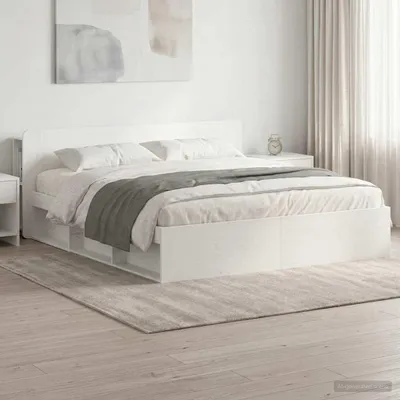 Produktbild von Möbel Bettgestell mit Stauraum Weiß 180 x 200 cm HolzwerkstoffKlassische Betten - Klassische Betten c5573