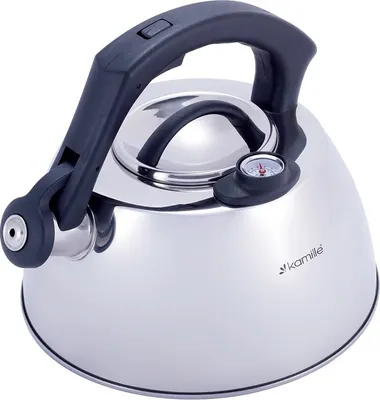 Produktbild von Wasserkocher mit Edelstahlpfeife 3,0 L + Thermometer INDUKTION KAMILLE KM-1077