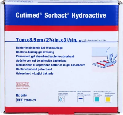Produktbild von Cutimed Sorbact Hydroactive 7x8,5cm, 10 St KOM