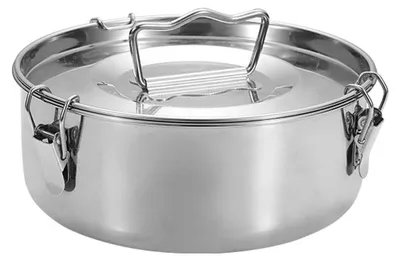 Imagen del producto de Solidchoice: Molde para postres de acero inoxidable con tapa, ideal para flanes