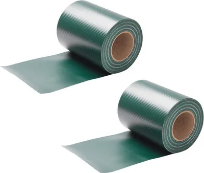 Produktbild von Aopunly Sichtschutzstreifen PVC Doppelstabmatten Zaun Windschutz 2 Rollen á 70m x 19cm Grün