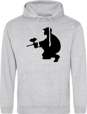 Produktbild von Huuraa Uni Hoodie Paintball Silhouette 3XL Heather Grey Vegan Sweatshirt Geschenkidee