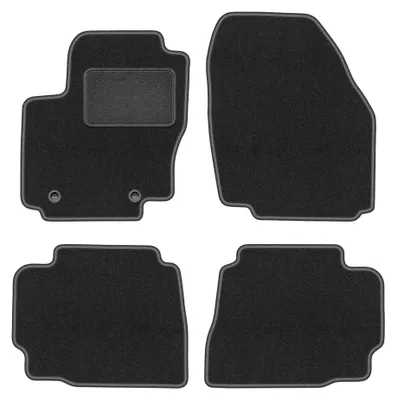 Produktbild von Velours-Fußmatten für Ford Mondeo MK4 2007-2012 (Liftback/Limousine/Kombi) – 4-tlg, Graphit, passgenau – Wielganizator LUX