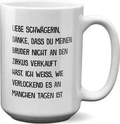 Produktbild von 22Feels XL Tasse Schwägerin Geschenk Hochzeit Idee Frauen Weihnachten Geburtstag Haferl Kaffeetasse Geschenkidee Bürotasse