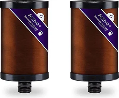 Two water filter cartridges are shown side-by-side against a white background.