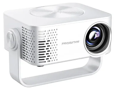 Produktbild von Mini Beamer - T4 LED Projektor - 1080p Full HD - WLAN, HDMI & USB - Für Smartphone & Laptop - Heimkino tragbar - EU‑Stecker - Weiß