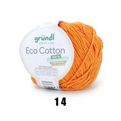 Produktbild von Gründl Eco Baumwolle (50g/105m) 100% Baumwolle 14 orange
