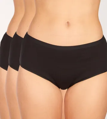 Produktbild von Schiesser Damen 3 er Pack Midi Gr. 3XL  schwarz