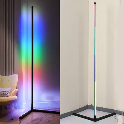 Produktbild von Stehlampen, 120 cm, LED RGB Stehleuchte, Dimmbar, Standleuchte, Eckleuchte, mit Fernbedienung, App Fernbedienung, Abnehmbar, für Wohnzimmer, Schlafzim
