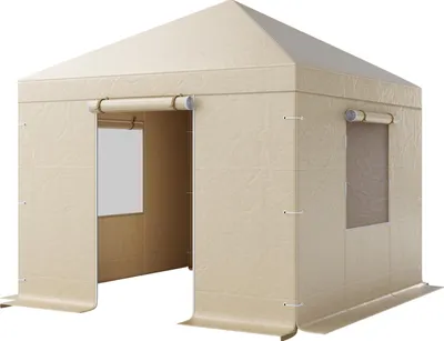 Produktbild von SucceBuy Winterabdeckung für 3,05 x 3,05 m Pavillon, Ersatzabdeckung mit Seitenwänden und Netzfenstern aus PE-Material, Schutzabdeckung für Lagerzwecke, Pavillons nicht enthalten