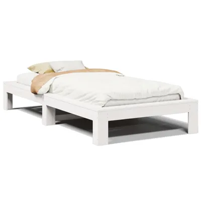Obrázok produktu pre Posteľ bez matraca biela 100x200 cm borovicový masív