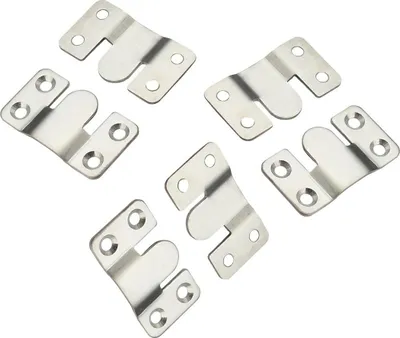 Obrázek produktu pro 3 páry nábytkových konektorů | 54x30 mm konektory pro pohovky | zacvakávací konektory pro stoly, pohovky a postele | závěsné konektory | kování čalouněného nábytku [vzájemně se blokující] - mechanismus zámku čalouněného nábytku pro pohovky