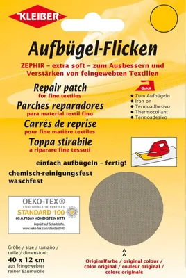 Obrázok produktu pre Nažehľovacie záplaty KLEIBER Zephir 400 x 120 mm béžová