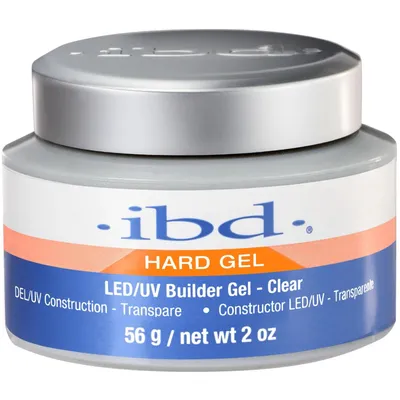 Produktbild von ibd Hard Gel – LED/UV Builder Gel Clear, 1er Pack (1 x 56 g) – USA – Nagelaufbau zu Hause – ohne Termine und laute Nagelstudios