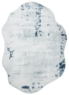 Image de Mazovia Tapis Moderne, Abstrait - Arona Pabra - bleu et gris, 200x300 cm, pour salon