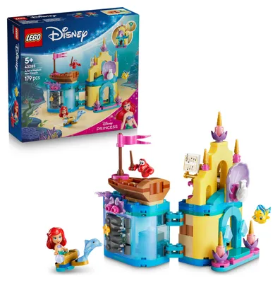 Produktbild von LEGO ǀ Disney Princess Arielles Magisches Mini-Schloss - Spielzeug Schloss aus Die kleine Meerjungfrau mit einer Mikro Puppe, Tierfiguren Sebastian & Fabius - Geschenk für Mädchen ab 5 Jahren - 43285