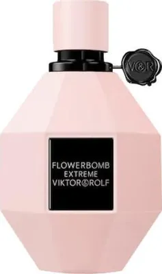 A light pink Viktor & Rolf Flowerbomb Extreme perfume bottle.