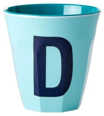 Immagine prodotto di RICE Bicchiere Medium Melamina Lettera "D" Mint